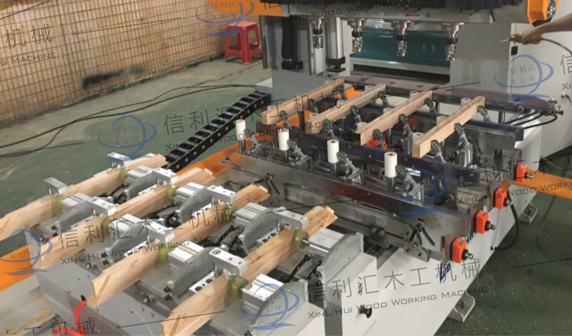 Kitchen Cabinet Shaping Machine Multi Heads CNC Router Machine Carving Drilling Machine for Panel Based Furniture Processing Center Production Line