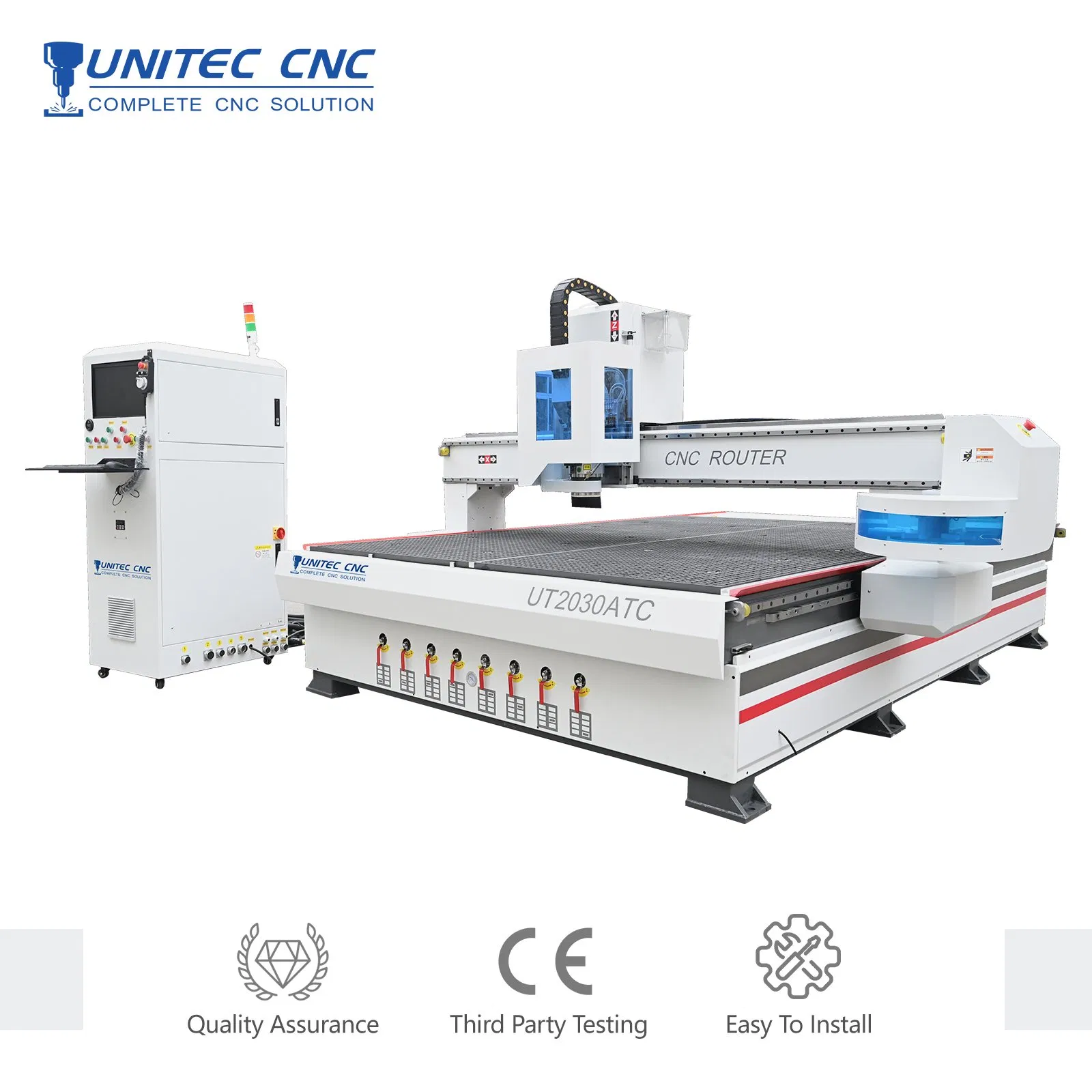 Unitec Factory 2030 3D Woodworking Cutting Carving Engraving Milling Machines Price 4 Axis 5axis Automatic Atc CNC Router CNC Machine for Wood MDF Furniture