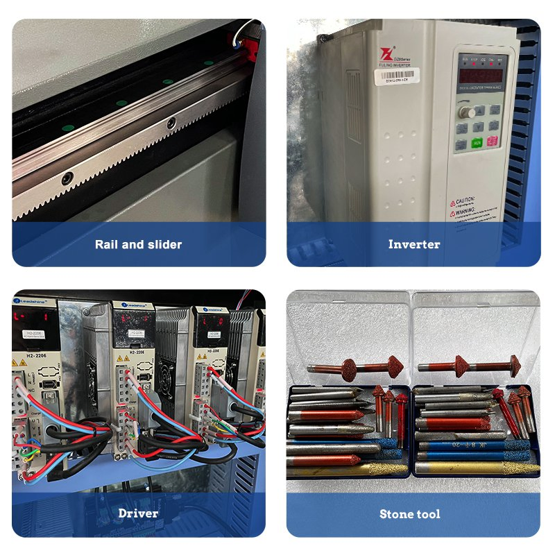 Heavy Duty CNC Bridge Saw Machinery Quartz Block Marble Granite Cutting Stone Cutter Sink Processing Profiling Shaping