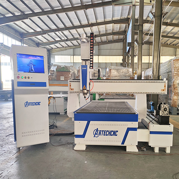 4 Axis Rotary CNC Router Machine 1300*2500mm Popular Model Upgraded Version