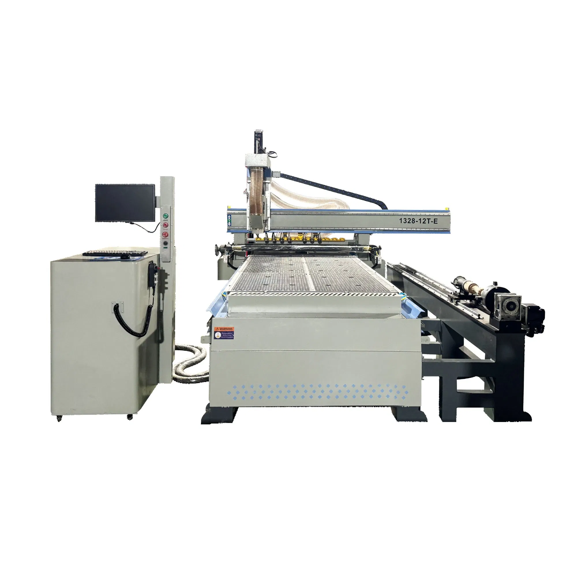 High-Speed CNC Router with Rotary Axis 3D Processing Used in The Woodworking Industry
