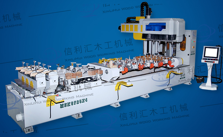 Kitchen Cabinet Shaping Machine Multi Heads CNC Router Machine Carving Drilling Machine for Panel Based Furniture Processing Center Production Line