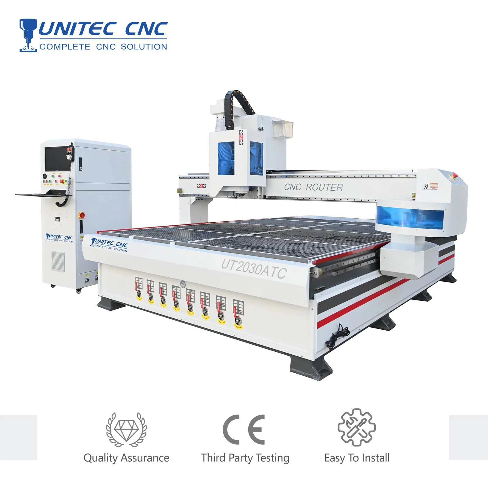Unitec Factory 2030 3D Woodworking Cutting Carving Engraving Milling Machines Price 4 Axis 5axis Automatic Atc CNC Router CNC Machine for Wood MDF Furniture