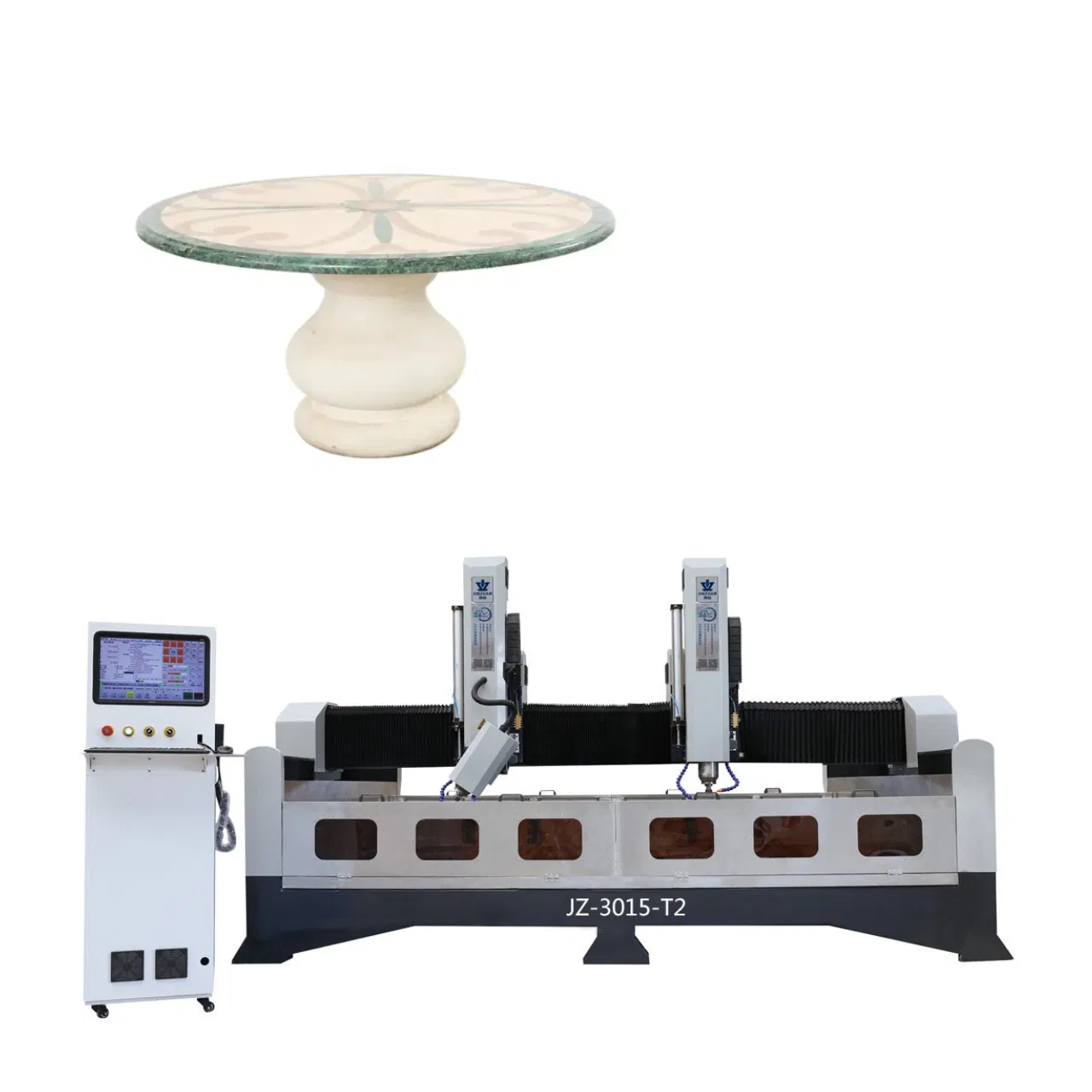 Chinese Quality 4 Axis CNC Rocking Carving Machine Router for Pillar Cap (3015FB-2D)