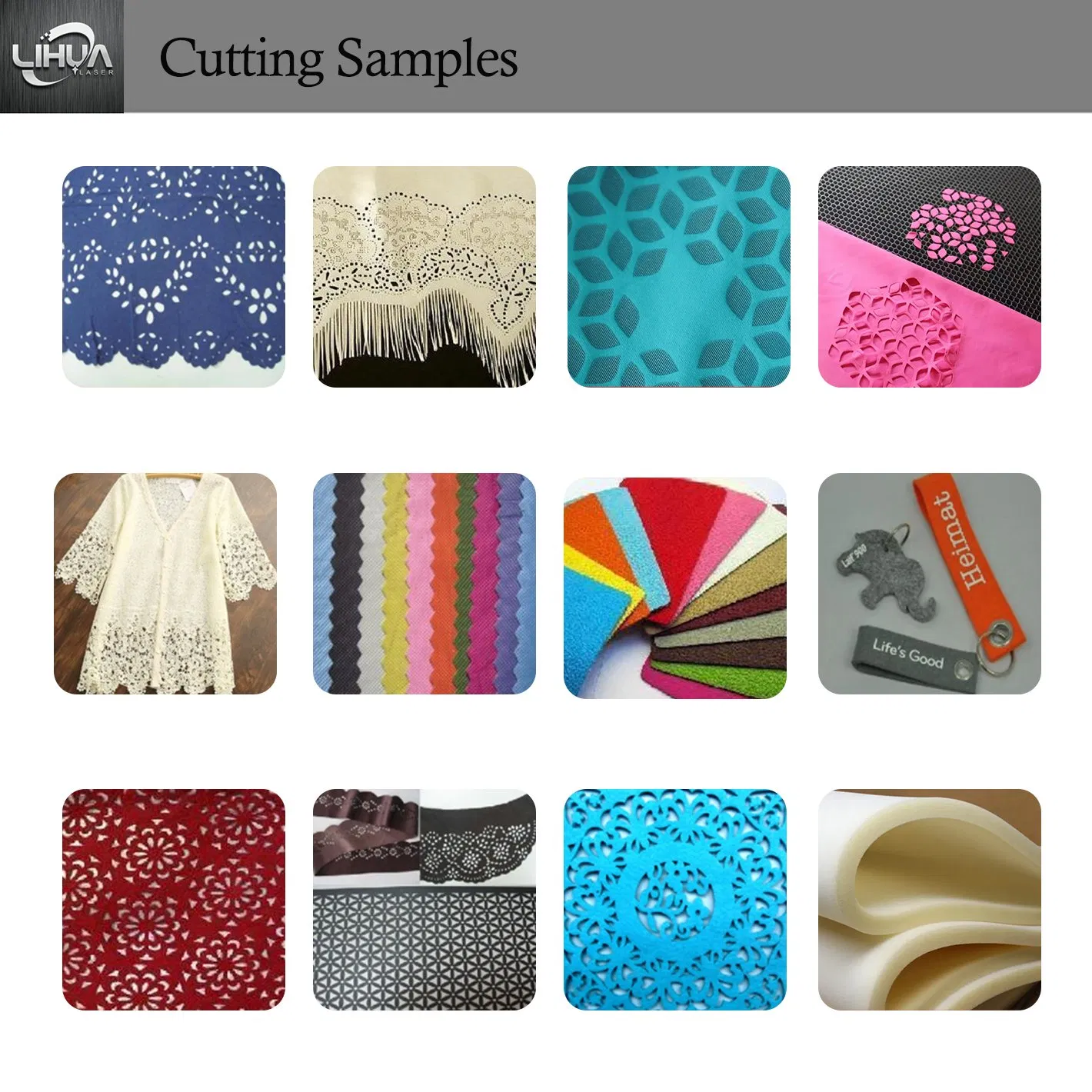 Lihua 1810 1812 Industry CNC Foam Cloth Textile Fabric Leather Auto Feeding CO2 Laser Cutting Machine