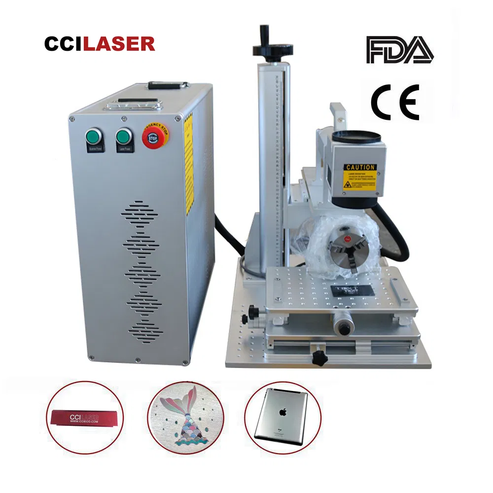 Split Fiber Laser Engraving Machine 20W 30W for Pigeon Ring Machine