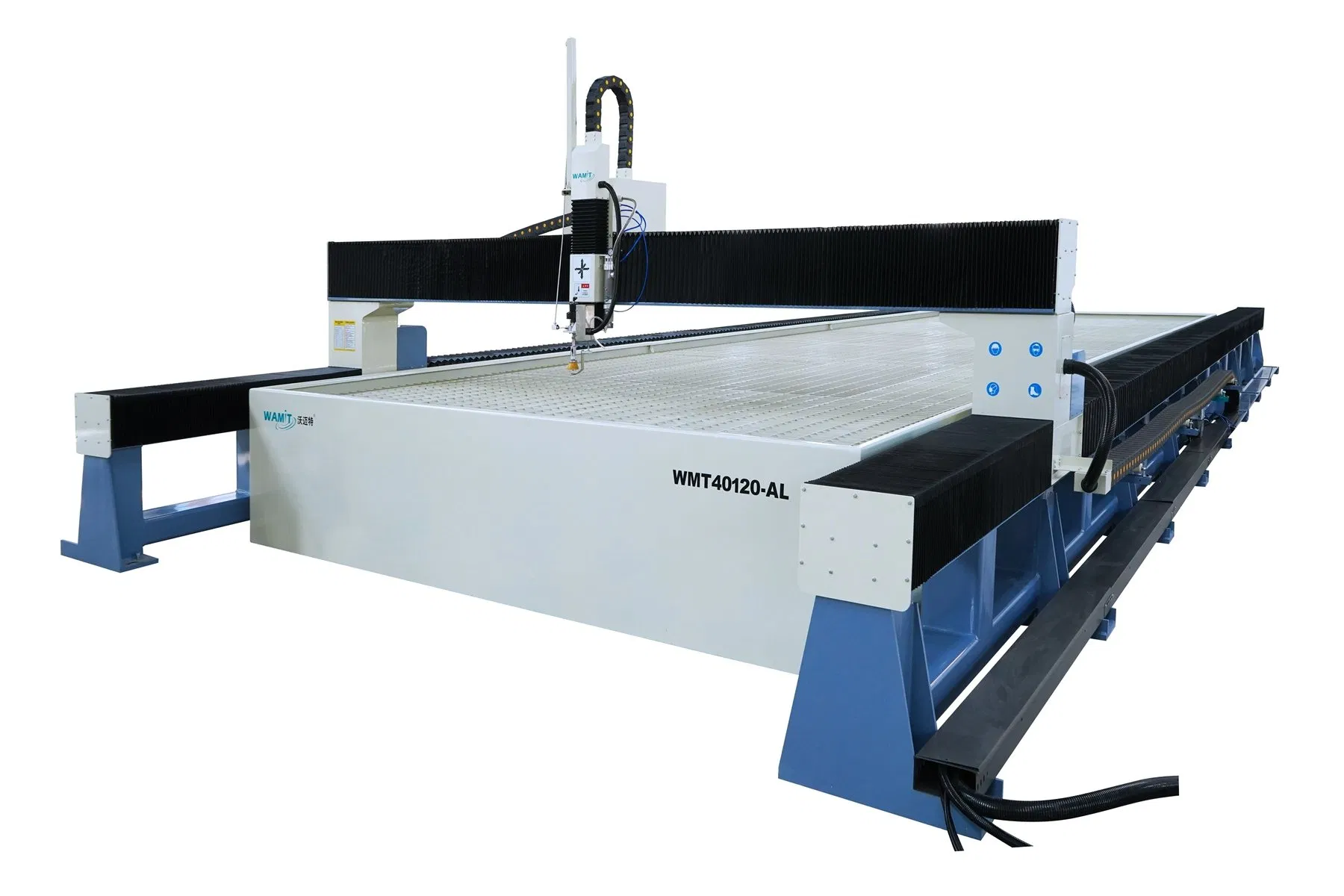 4*12m Big Size 220V 380V 415V Wamit High Precision 3 Axis 5 Axis Water Jet Cutter CNC Waterjet Cutting Machine for Marble Glass Tile Metal CNC Cutting
