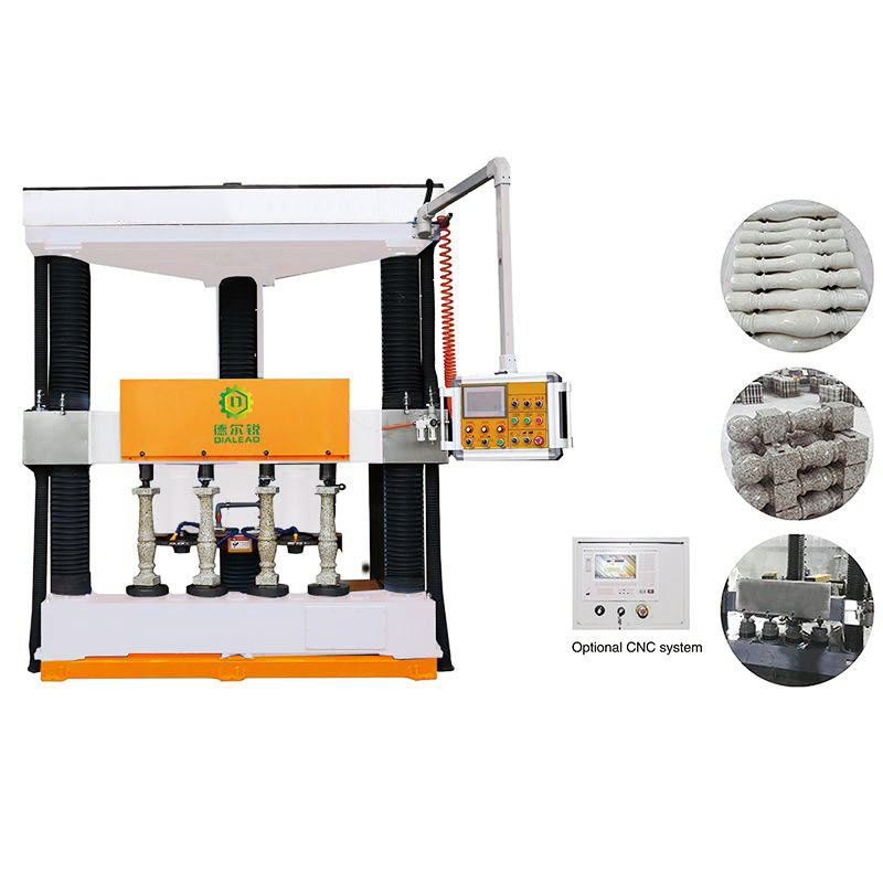 Dialead Stone PLC CNC Column Ball Vase Baluster Balustrade Profiling Cutting Machine