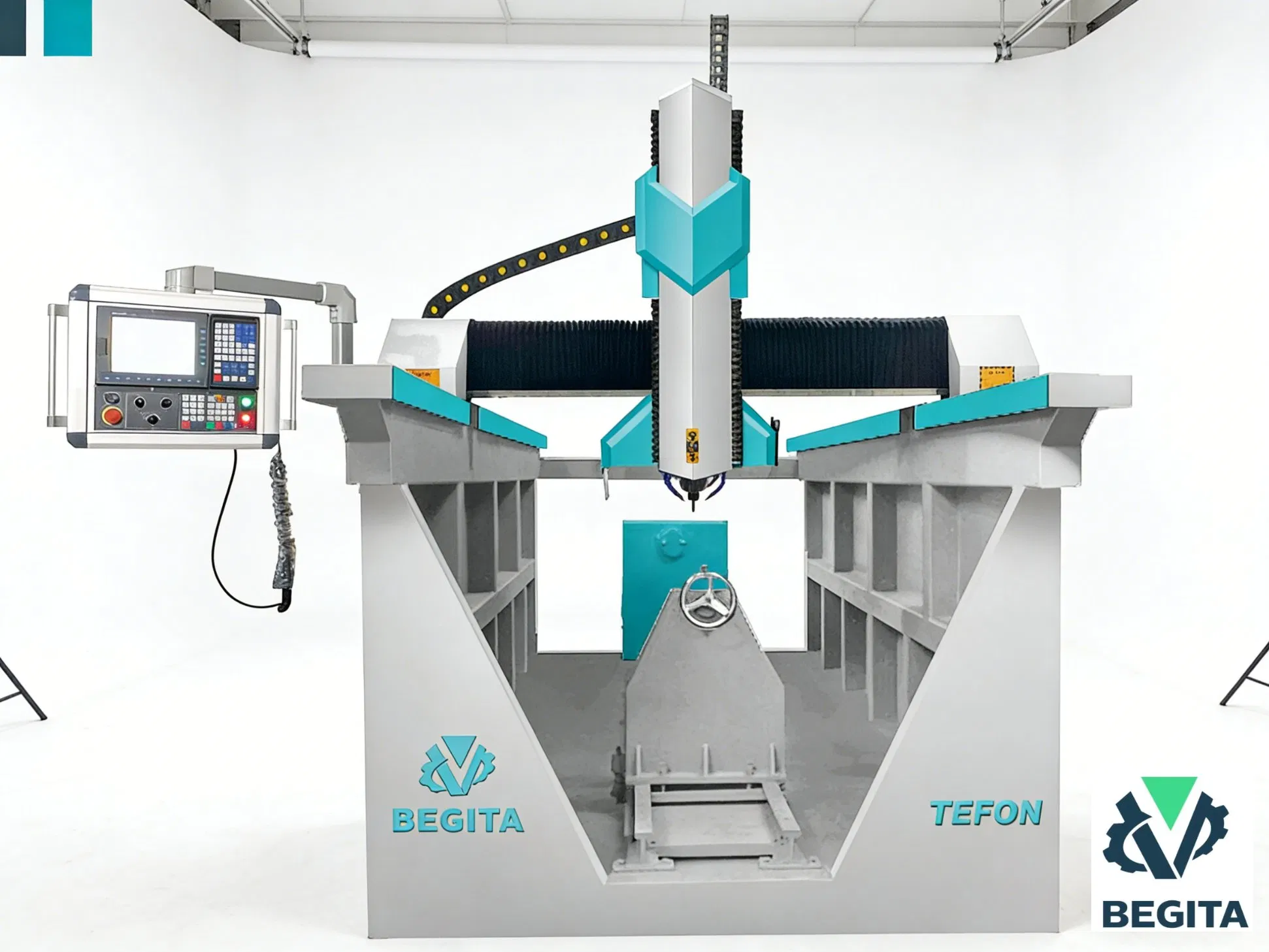 Four-Axis Numerical Control Stone Pillar Engraving Mechanical Machine for Jade Carving