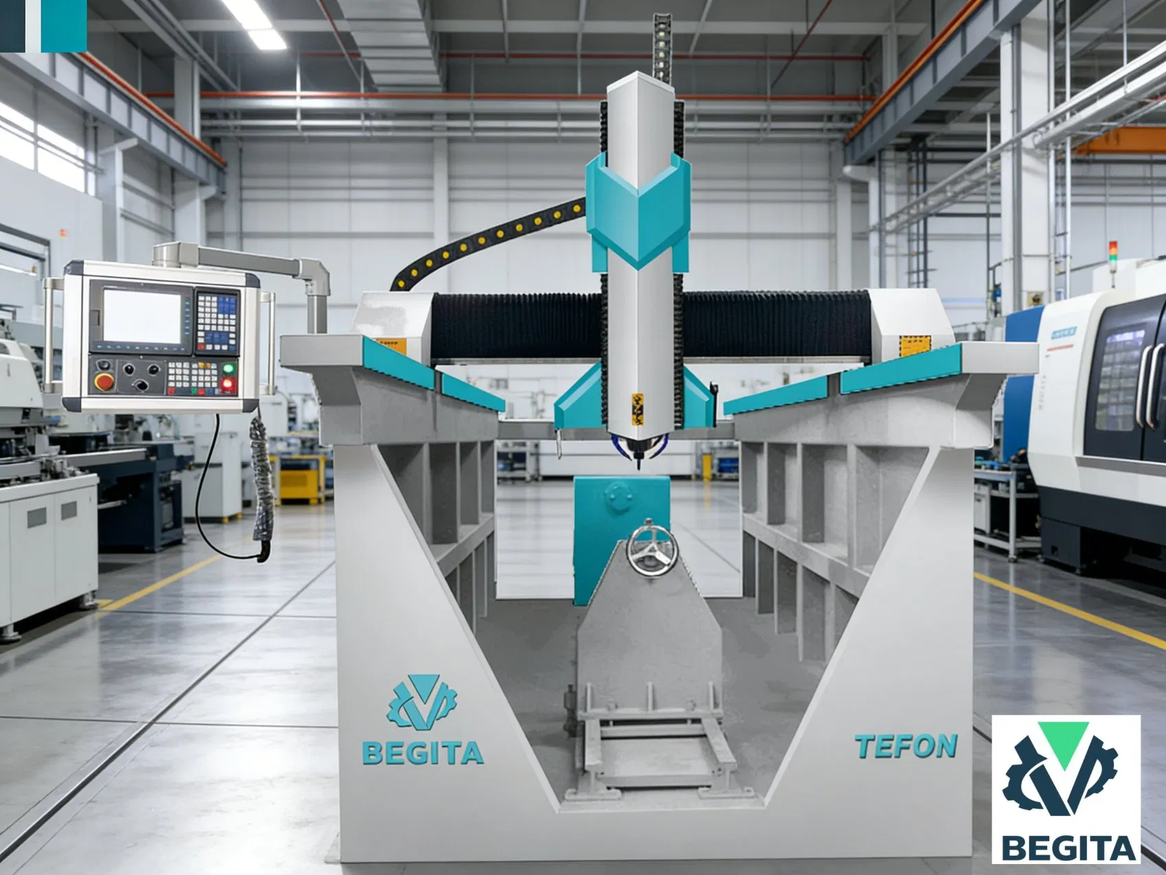 Four-Axis Numerical Control Stone Pillar Engraving Mechanical Machine for Jade Carving