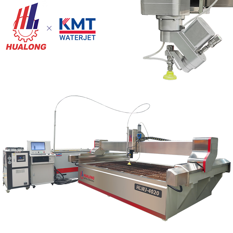 2026 Bcmc 3 Axis 5 Axis Stone Cutting Machine High Pressure Waterjet Cut 60 Degrees Angle with Water Abrasive CNC Water Jet Cutting Machine for Marble