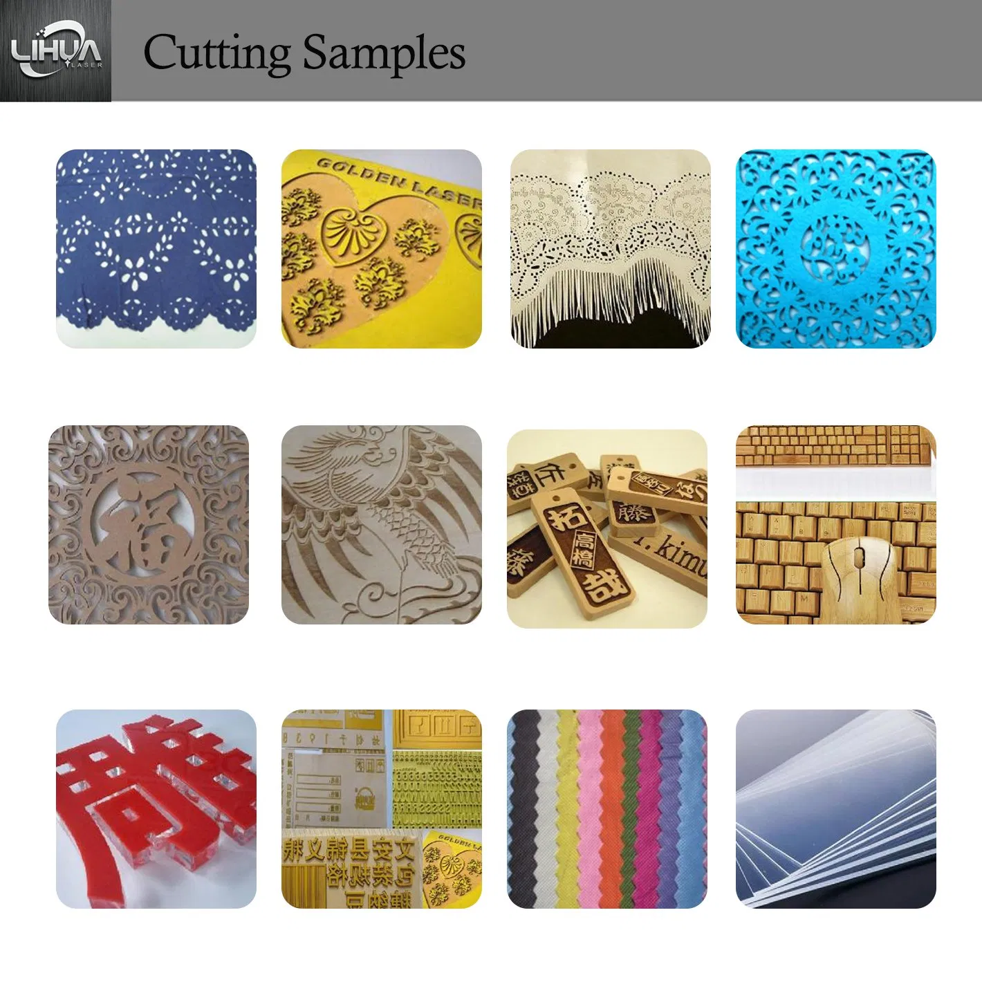 Lihua 960 1390 1610 &nbsp;Lazer Cutter 100w 150w 180w 260w 300w Foam Plastic Textile Paper Mdf Leather Acrylic Wood Fabric Cnc Co2 Laser Cutting Engraving Machine