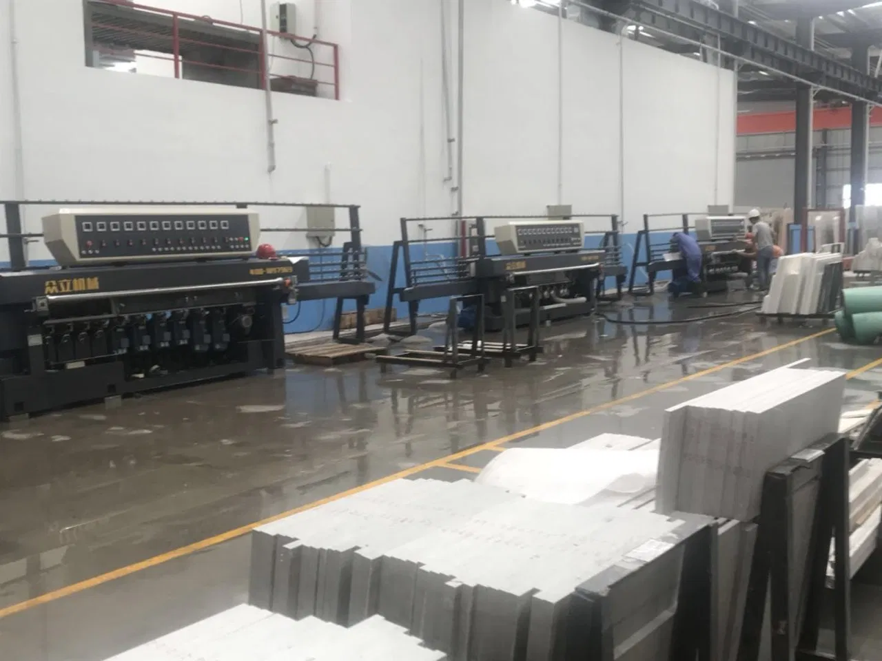 Automatic Stone Straight Round Edge Polishing Grinding Machine for Processing Marble Granite Quartz, Multifunctional Polisher, Beveling Machinery Price for Sale