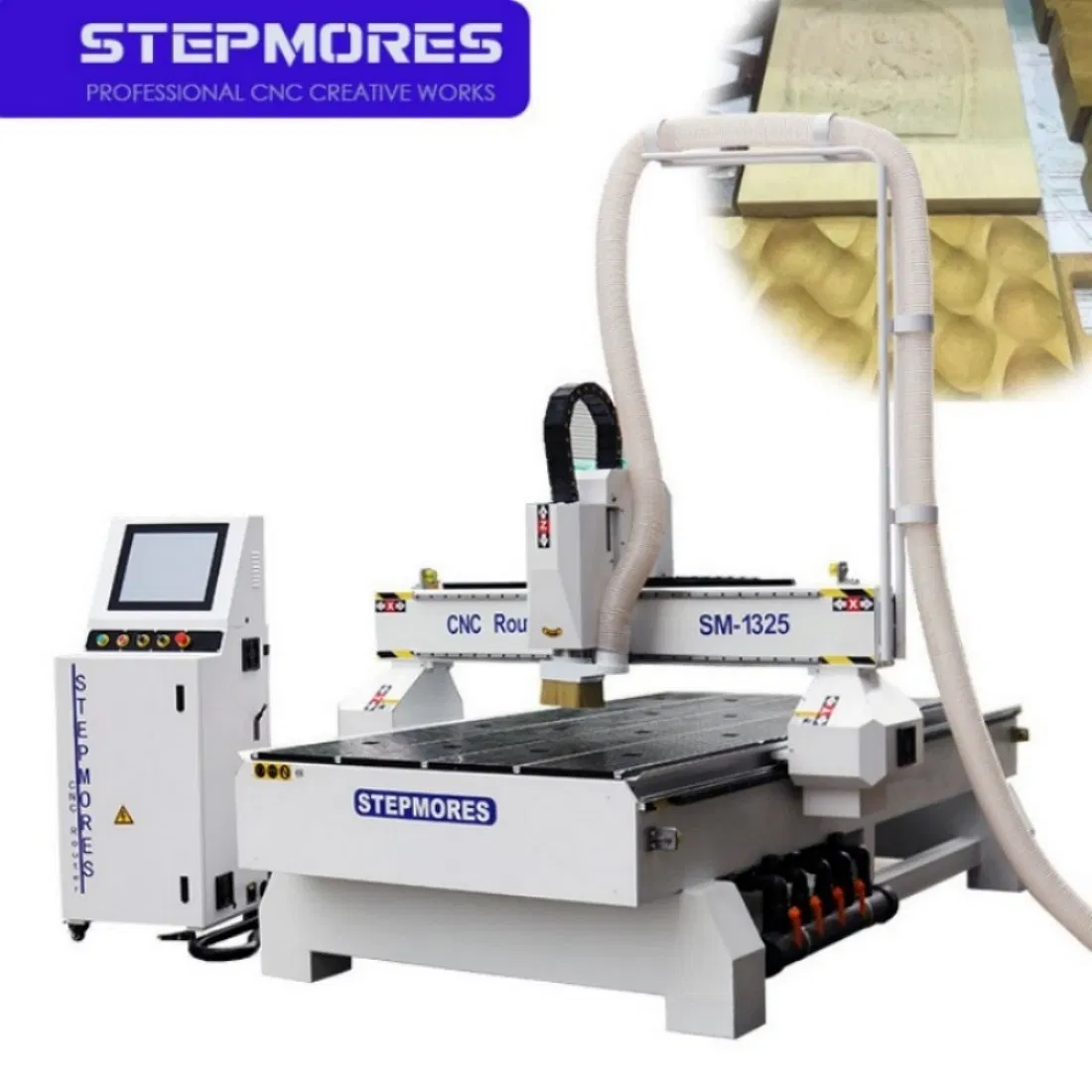 Woodworking Multi Head 4 Axis CNC Cutting Machine 220V 380V 1325 CNC Carving Wood Router Machine