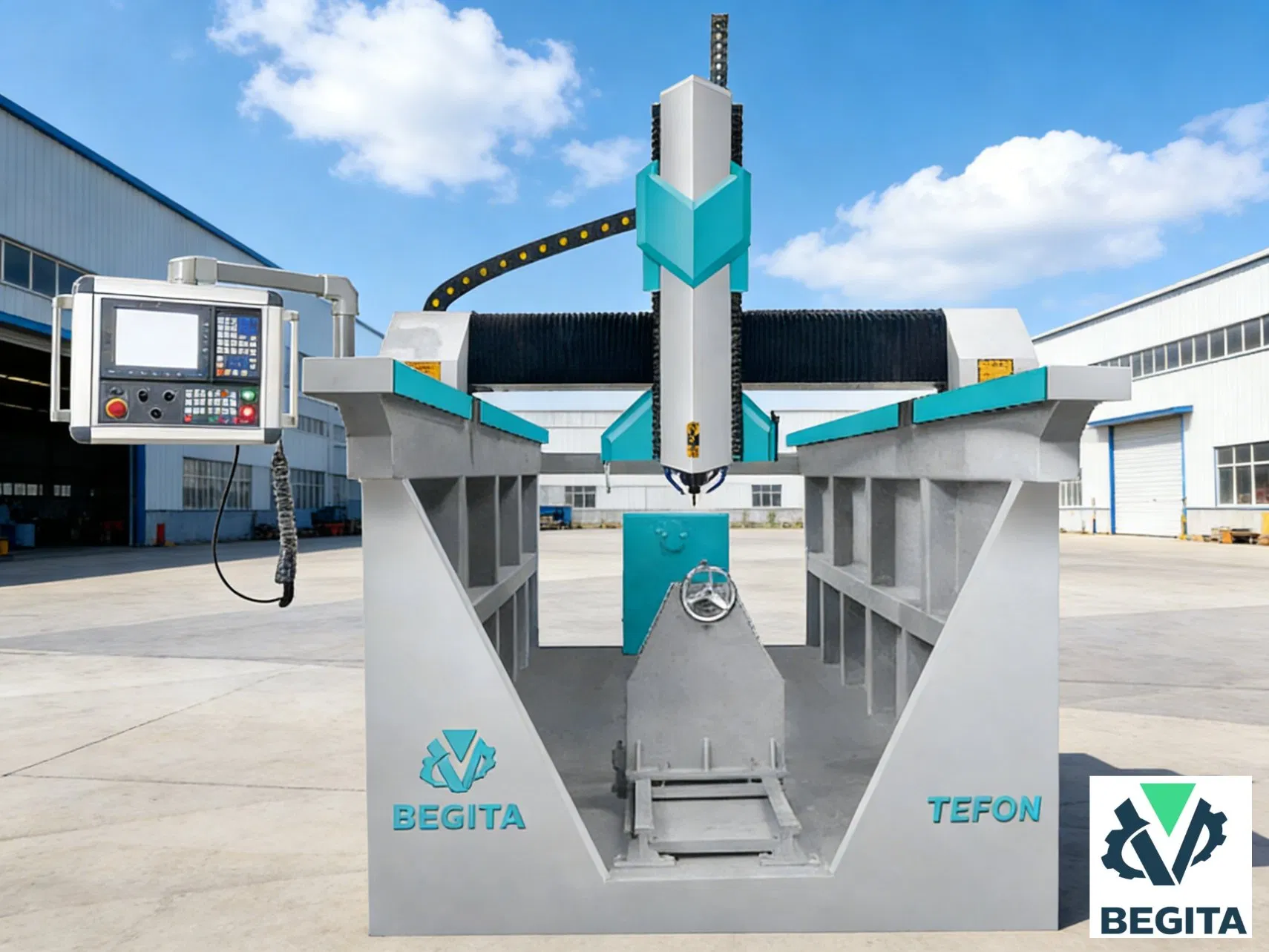 Four-Axis Numerical Control Stone Pillar Engraving Mechanical Machine for Jade Carving