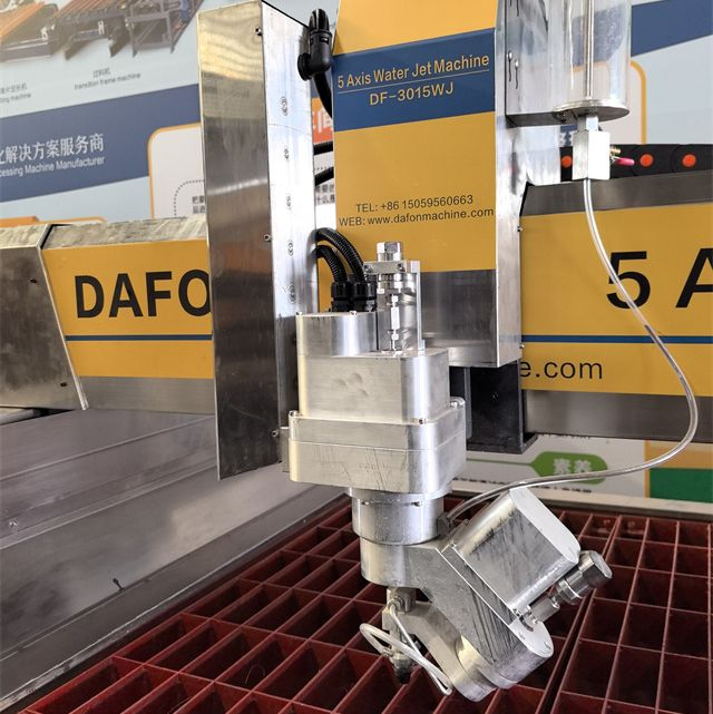 Dafon High Pressure CNC Waterjet Cutter High Speed 5 Axis Water Jet Stone Concrete Cutting Machine for Processing Mosaic Stone Countertop Basin