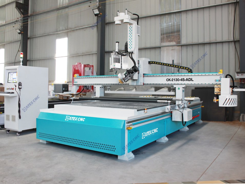 Factory Price 2130 CNC Woodworking Machine with Labeler and Drilling Bank Atc 4 Axis CNC Router for OSB Plywood