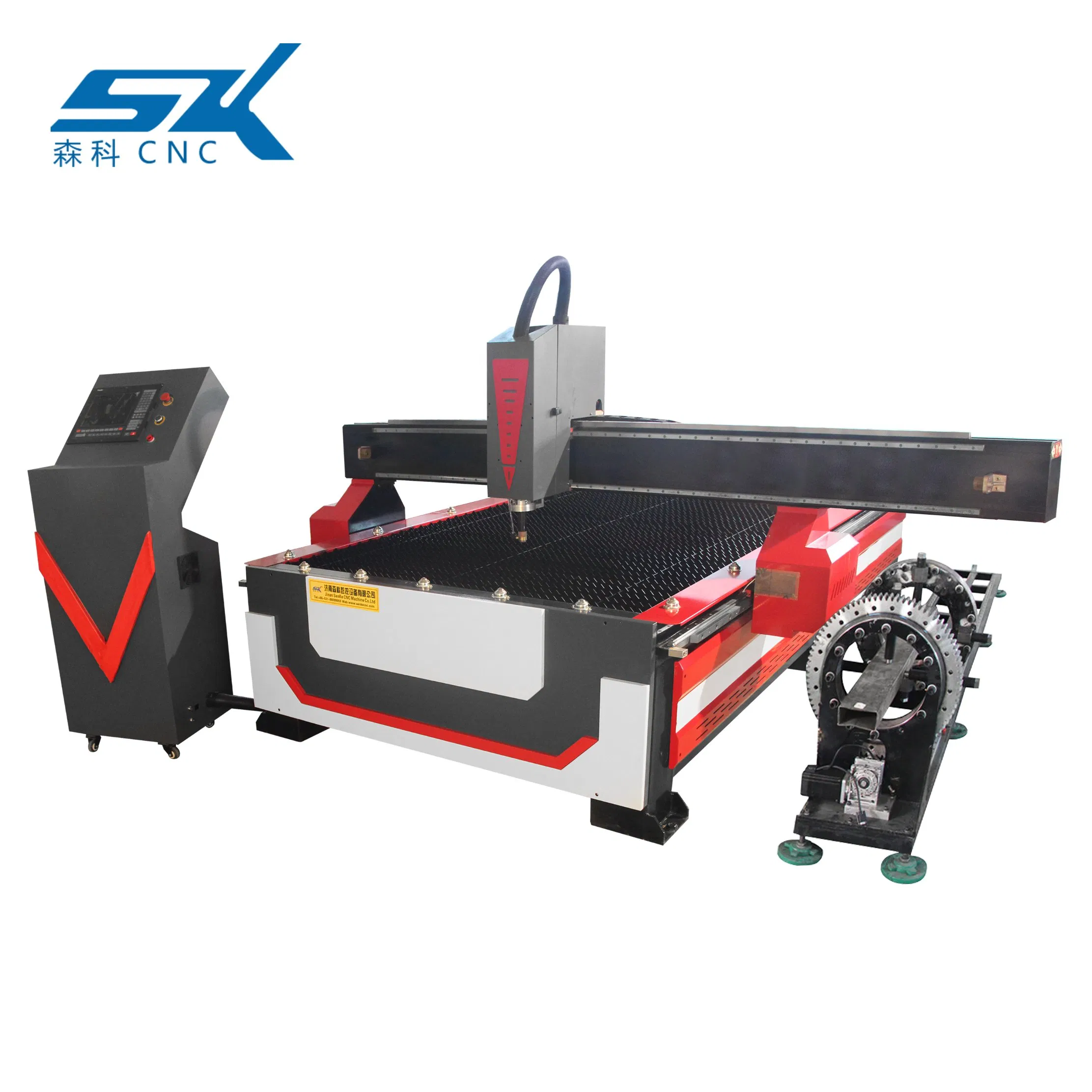 4 Axis Plasma Cutter CNC Plasma Pipe Sheet Cutting Machine with Rotary 1530 CNC Plasma Cutter for 20mm Metal Tube Pipe Cutting