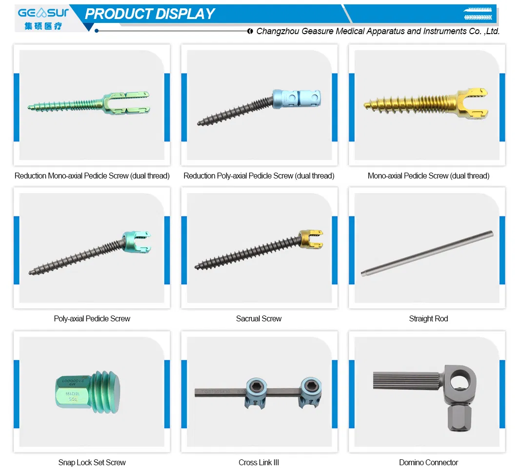 Disposable Titanium Spine Pedicle Screw Domino Connector