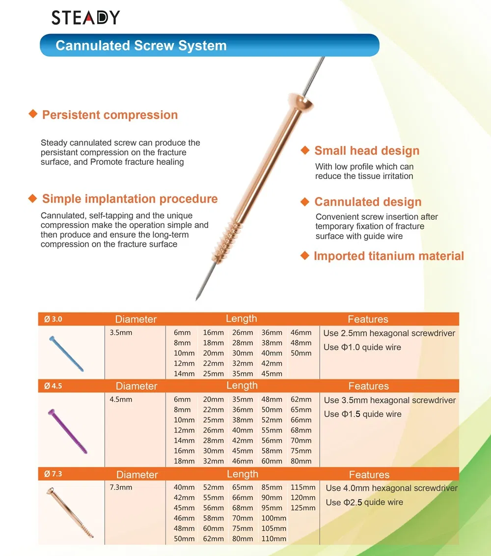 Fixation Surgical Cannulated Screw