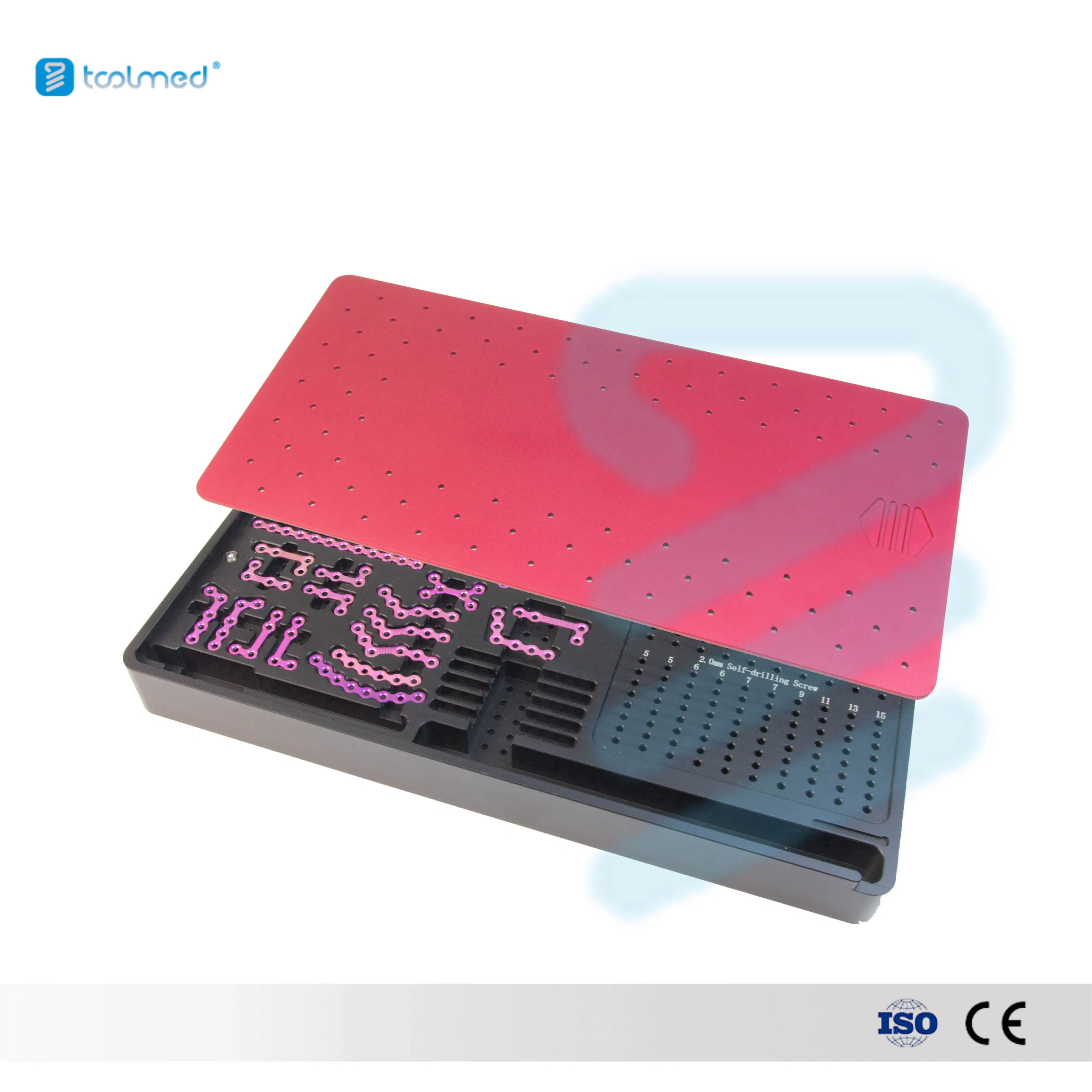 Cmf Maxilla Mandible Neurosurgery Reconstruction Plate Orthopedic Implant Kit Titanium Maxillofacial Locking Plate and Screws