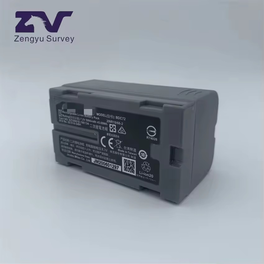 Zengyu Top Con Sok KIA Bdc72 Replace Battery for Top Con Es-105 Es602g Total Station OS/Es Surveying Battery Topco