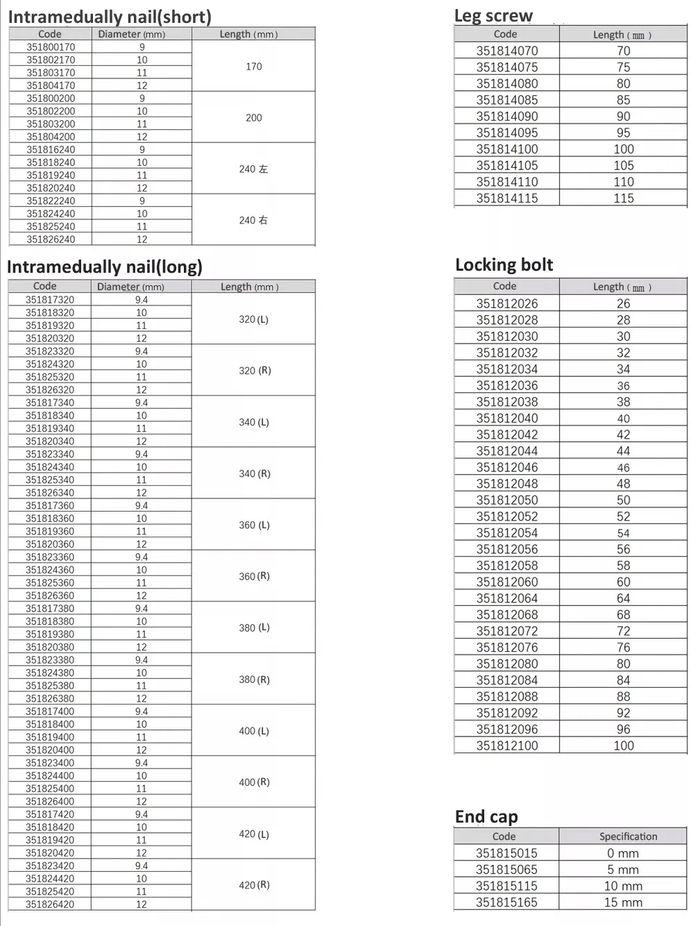 Femur Intramedullary Nail System