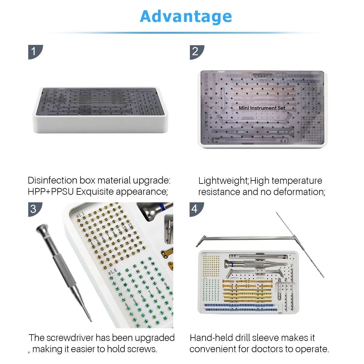 Orthopedic Instruments Set Veterinary Alps Mini Instruments Set 1.6&1.1mm
