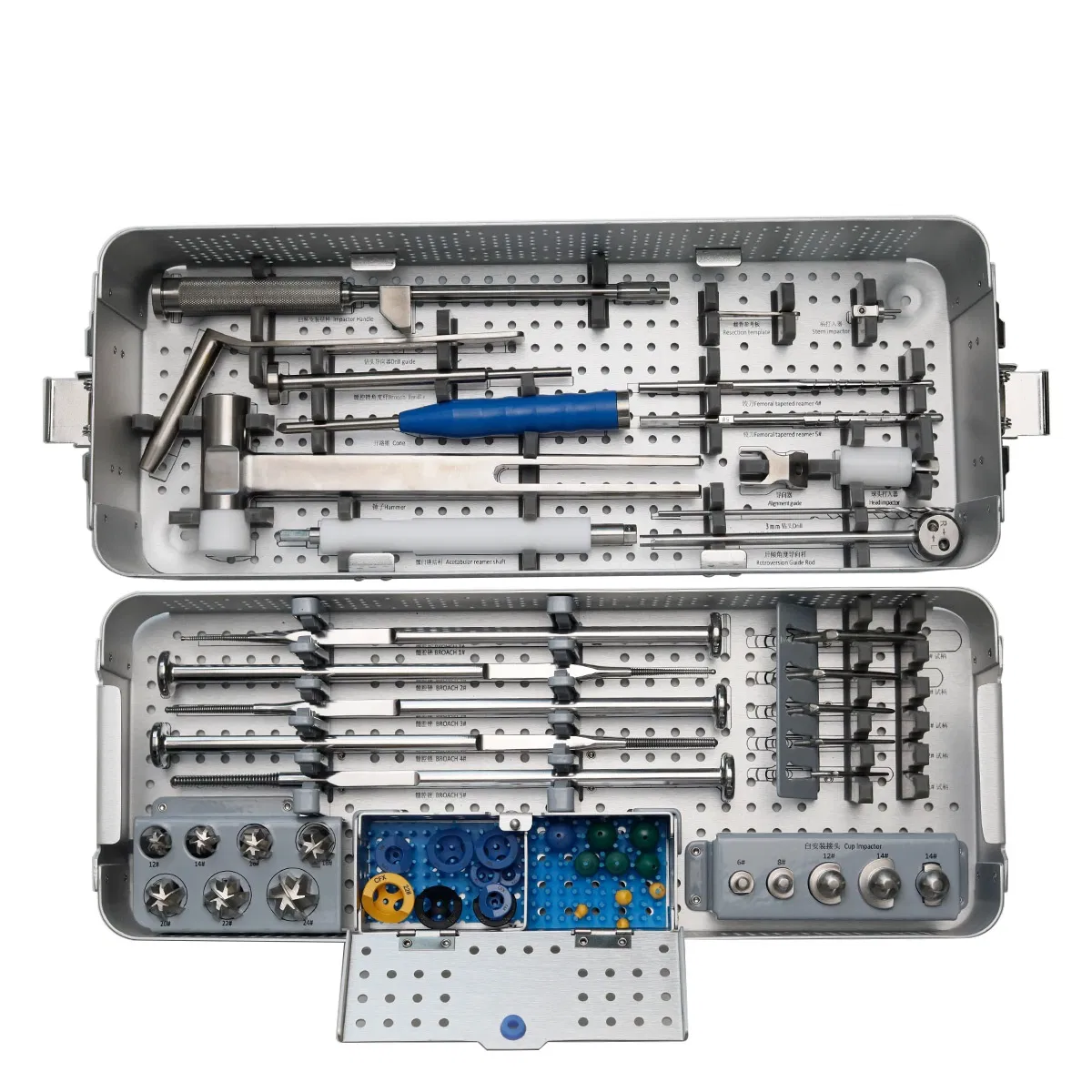 Small Size Dog Orthopedic Surgical Implants 1#-5# Total Hip Prosthesis Instrument Set