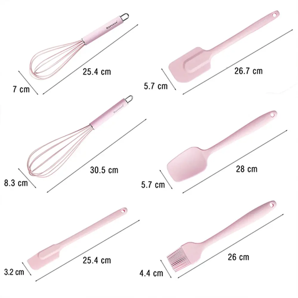 OEM Spatula Set Silicone Spatula Heat Resistant Spatulas for Nonstick Cookware Set of Suppliers, Products