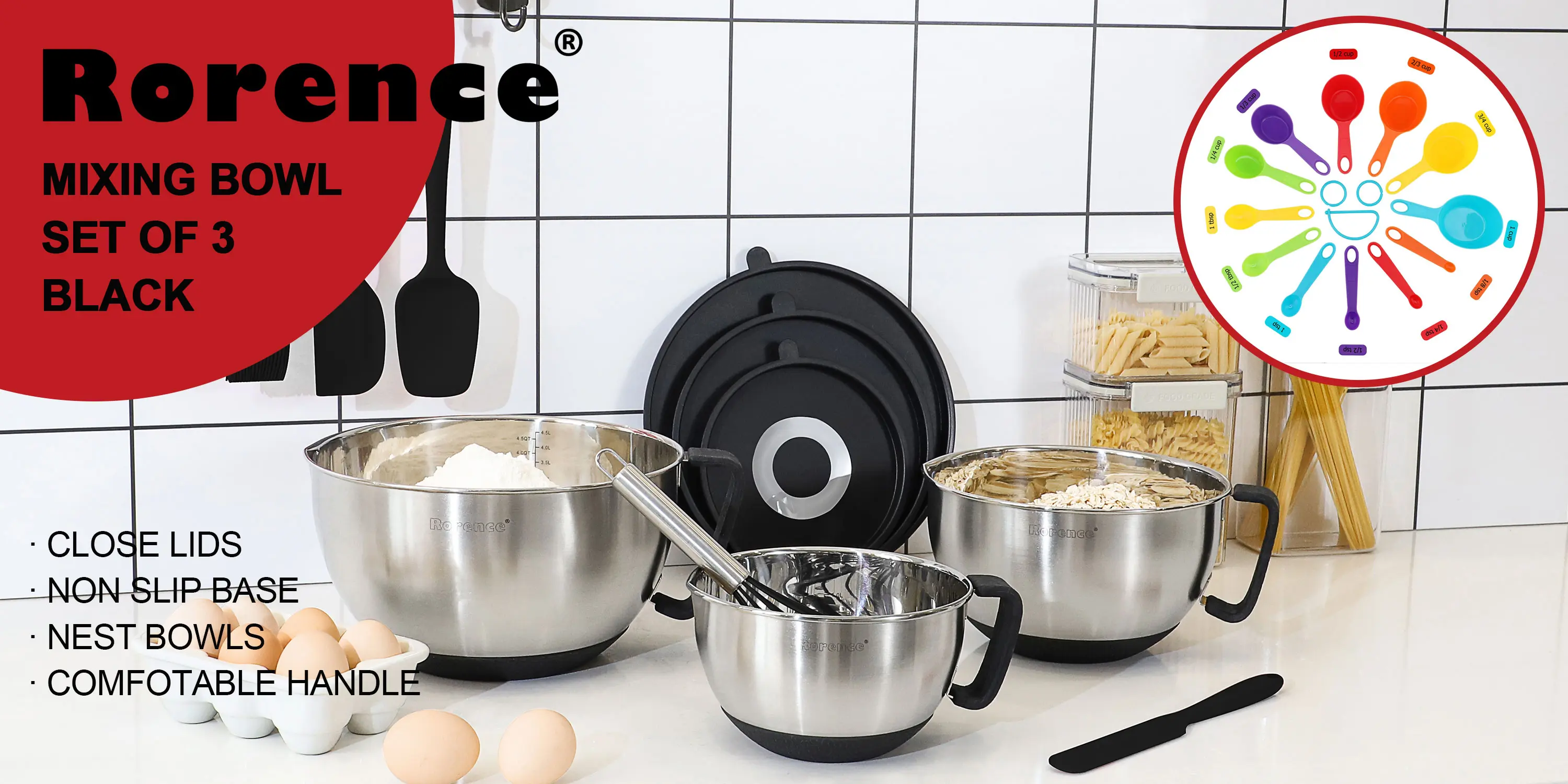 mixing bowls with pour spout and handle wholesale