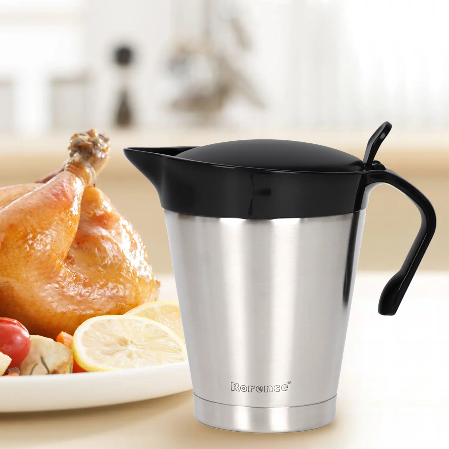 OEM Stainless Steel thermal Gravy Boat Double Insulated Gravy Sauce Jug Manufacturer, Supplier