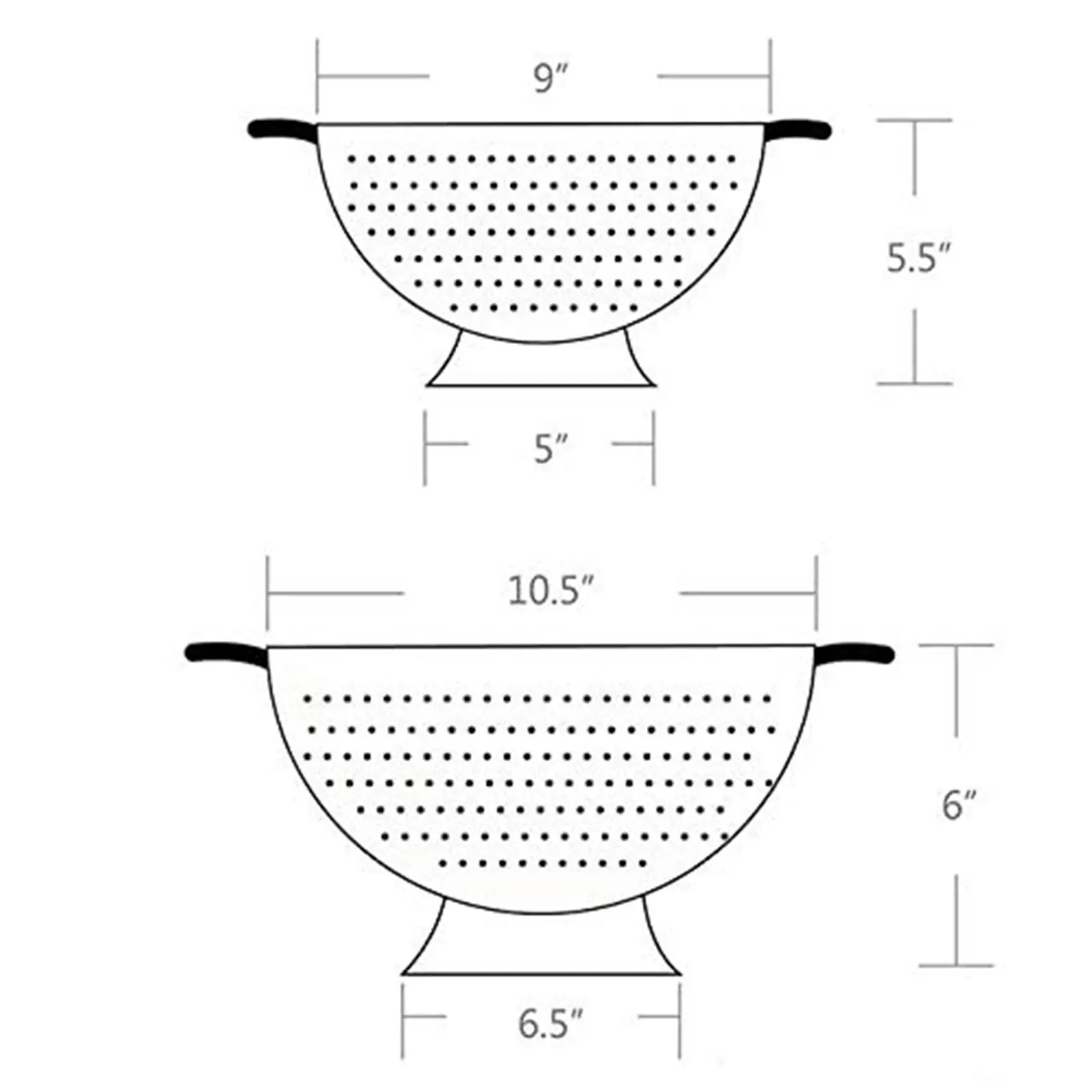 Wholesale Metal Colander Set of 2, Strainer Basket with Handles perfect for Spaghetti Manufacturers, Products