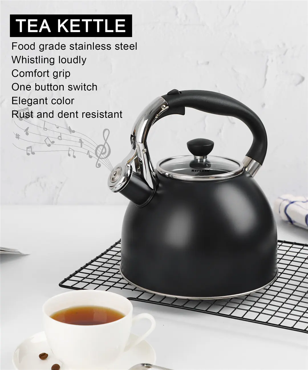 stainless steel tea kettle stovetop