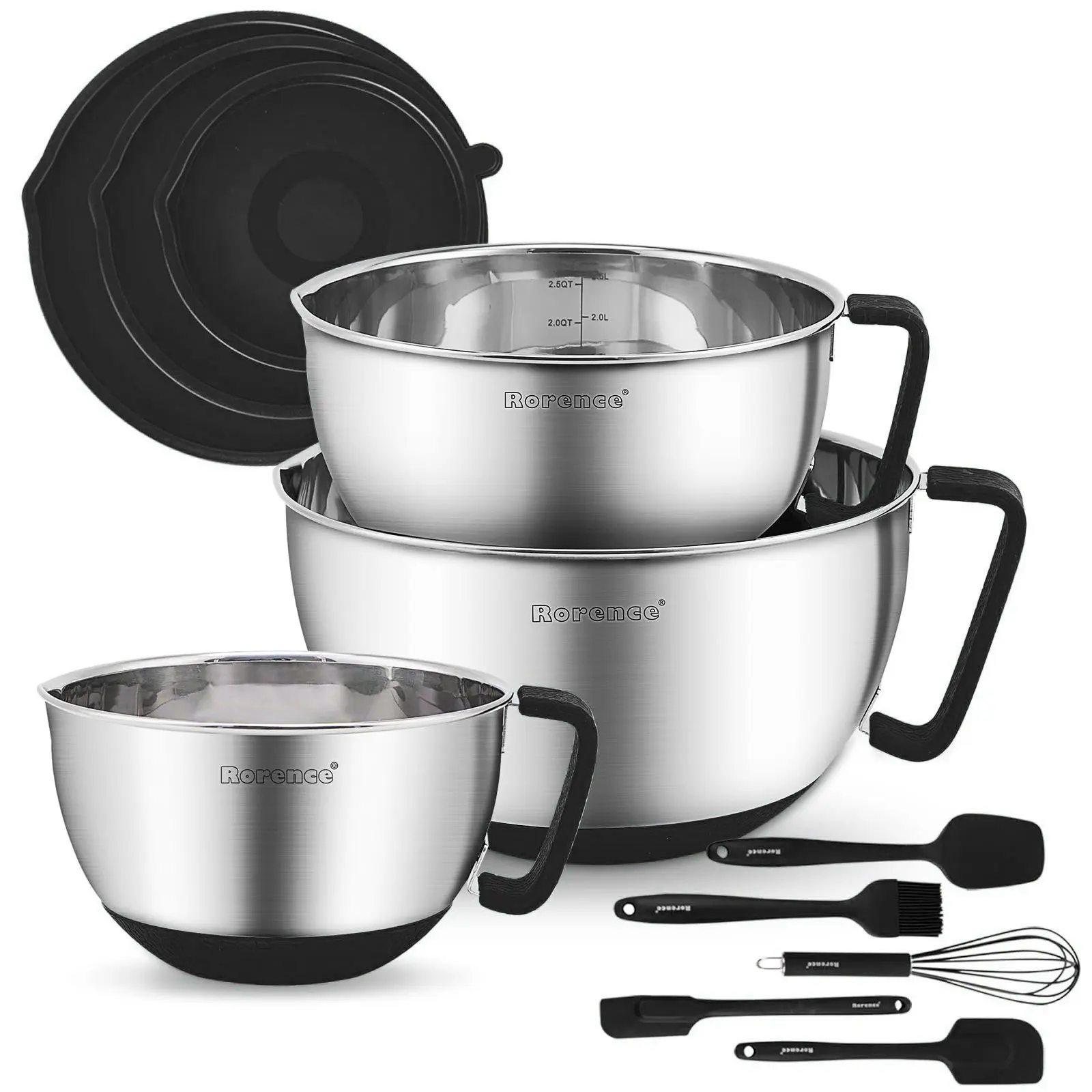 Wholesale Metal Mixing Bowl Set with Lids Nesting Bowls for Kitchen Set of 8 - Red Manufacturer, Manufacturers
