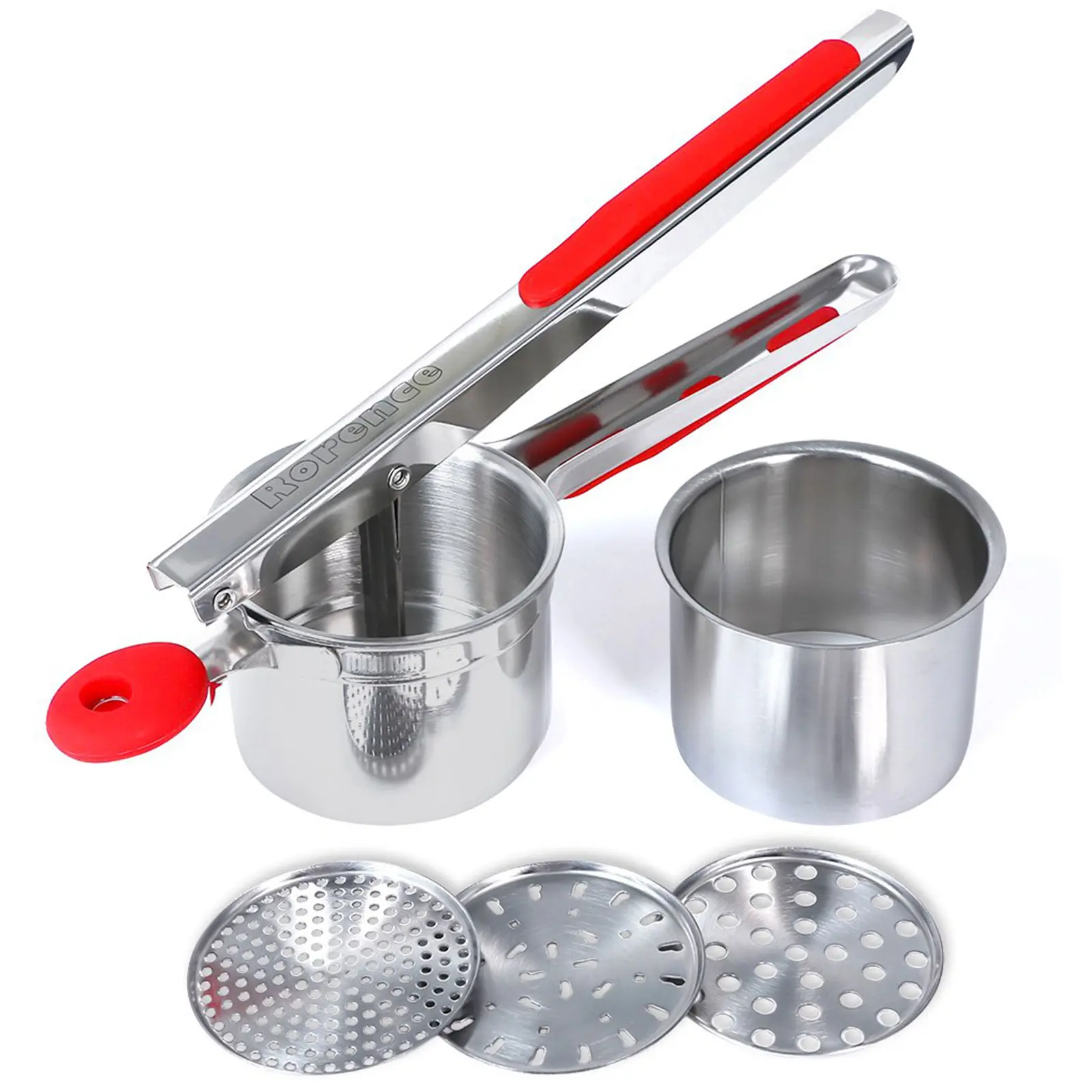 Wholesale Potato Ricer with 3 Interchangeable Discs Mash Potato Masher Stainless Steel Manufacturers, Supplier