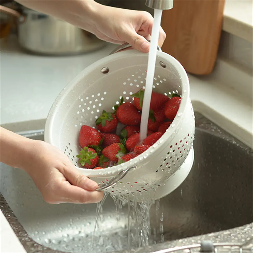 Wholesale Powder Coated Steel Colander for Kitchen with Riveted Handles Set of 3 Manufacturer, Products