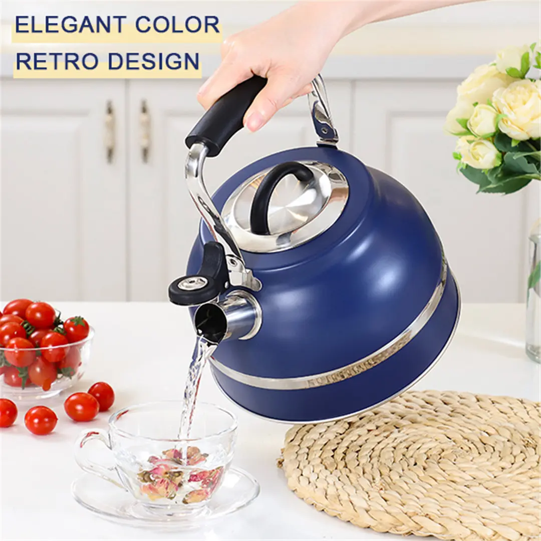 Wholesale 3 Quart Painting Kettle Whistling Tea Pot Stainless Steel Whistle Stove Top Kettle Supplier, Product