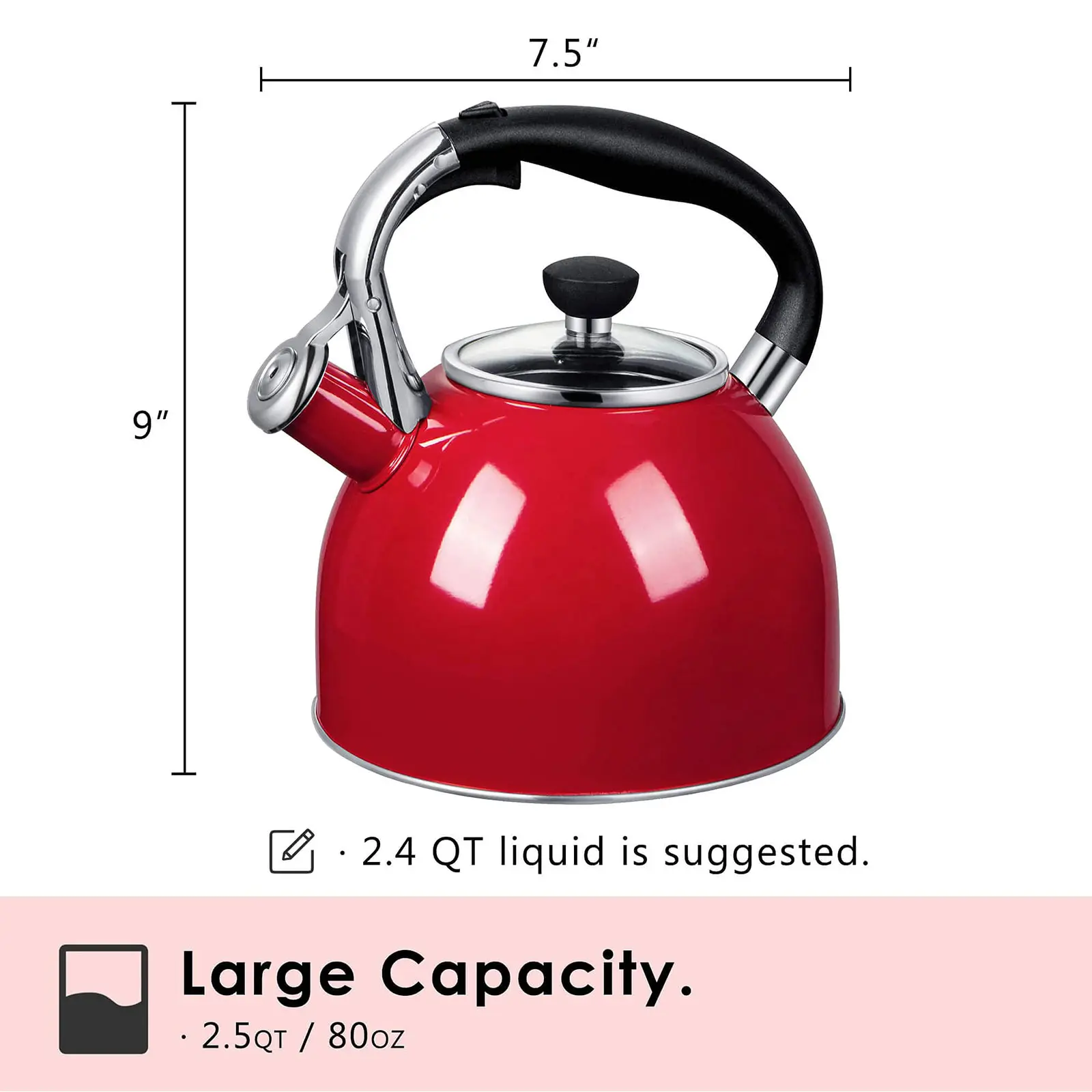 Wholesale Tea Kettle, 3 Quart Whistling Tea Kettle, Tea Pots for Stove Top Supplier, Product