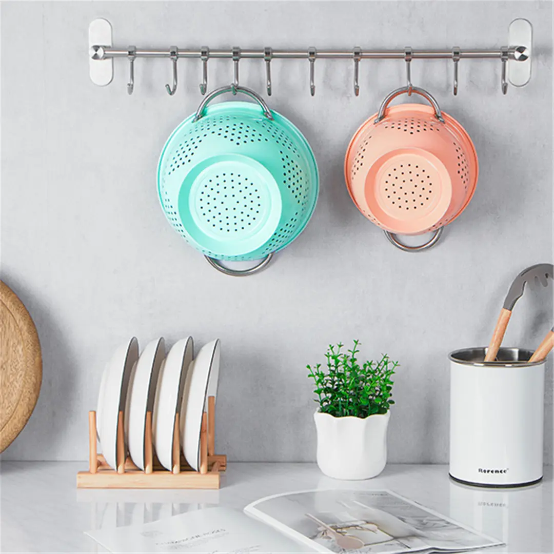 OEM Colorful Kitchen Colander Fruit Vegetable Strainer Stainless Steel Drain Wash Storage Drain Basket Suppliers, Products