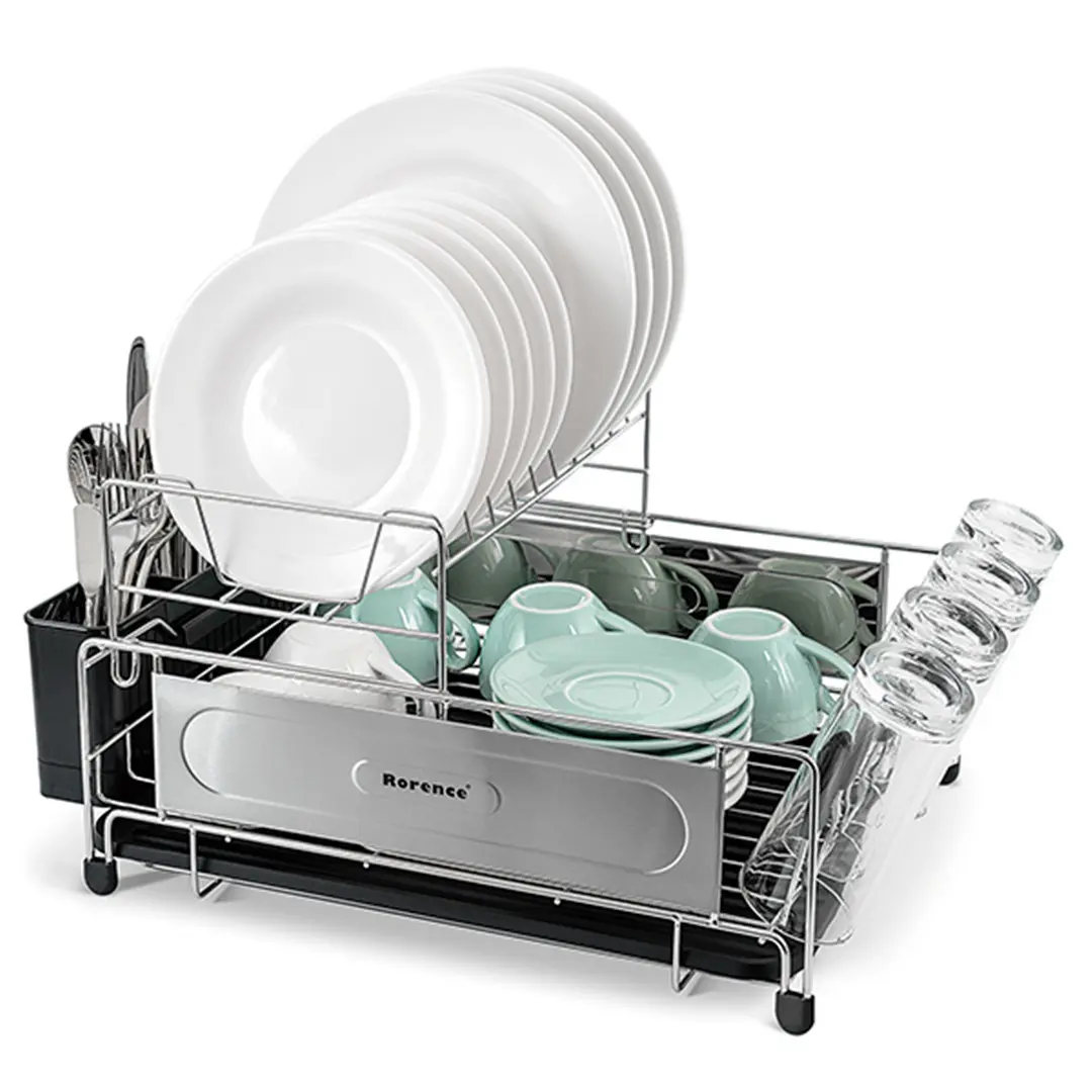 OEM Large Dish Drying Rack -2 Tier Multifunctional Dish Rack for Kitchen Counter Supplier, Product