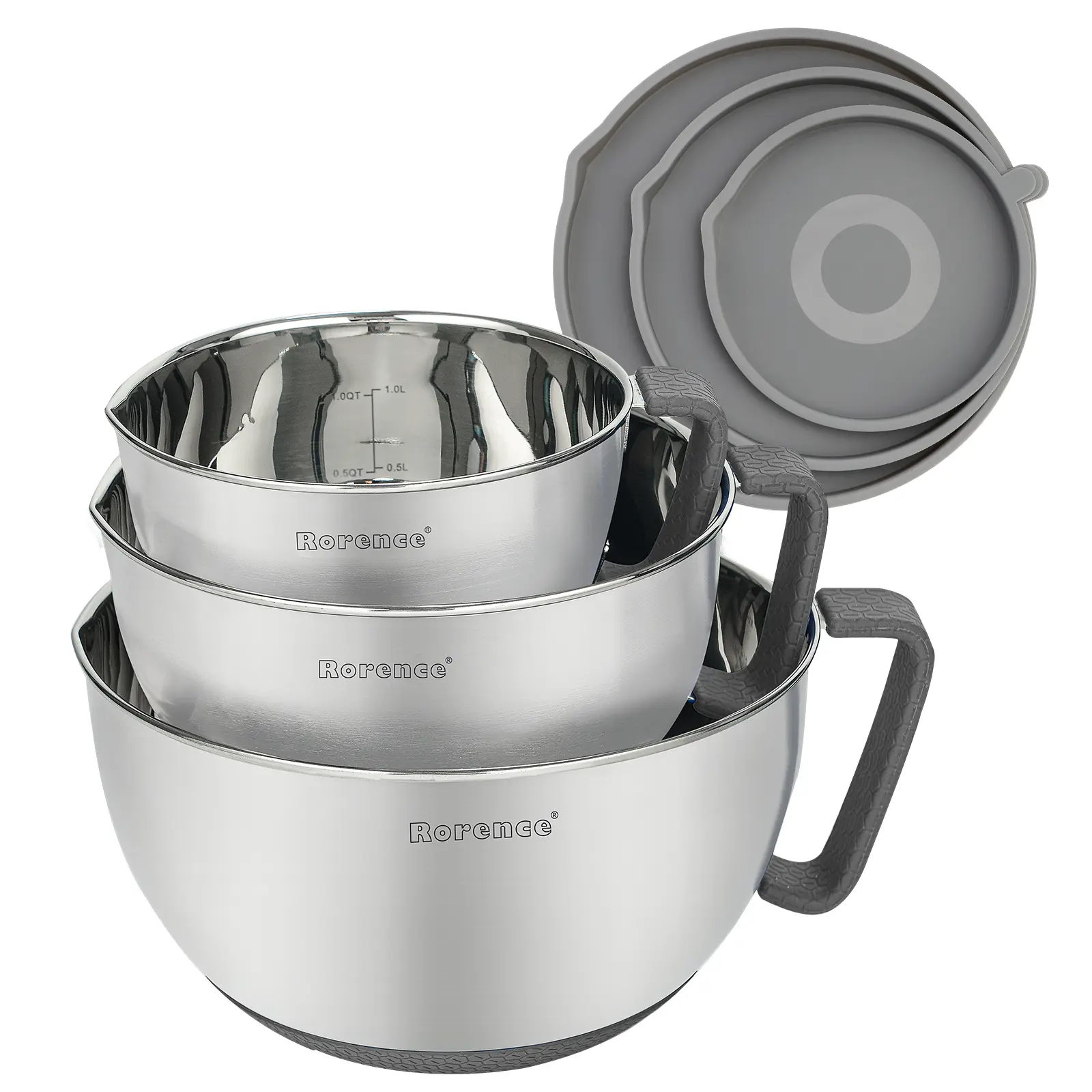 Wholesale Metal Non Slip Mixing Bowls Baking Bowls Set 3 Sizes Batter Bowls Manufacturer, Suppliers