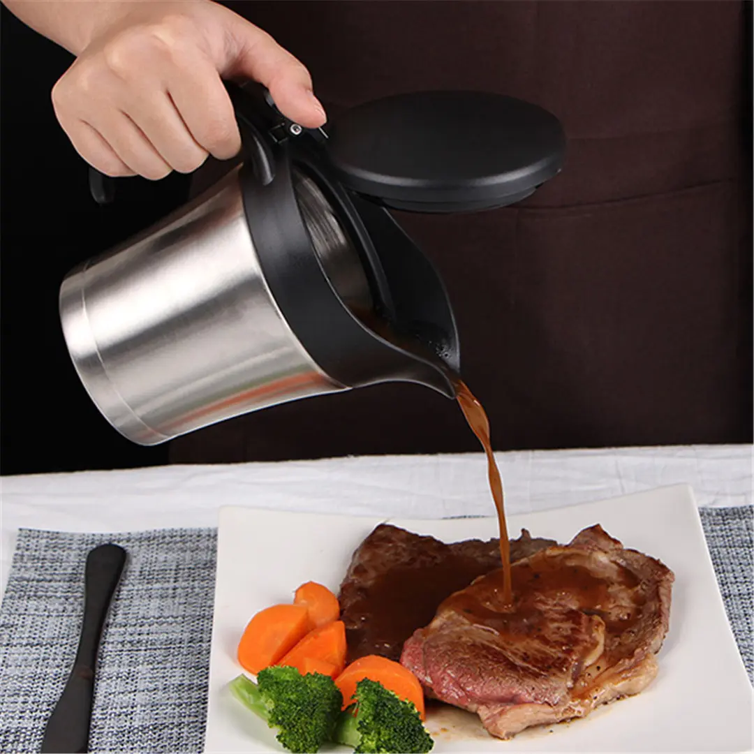 OEM Stainless Steel Double Insulated Gravy Boat Sauce Jug 16/32 Ounce Capacity Manufacturer, Suppliers