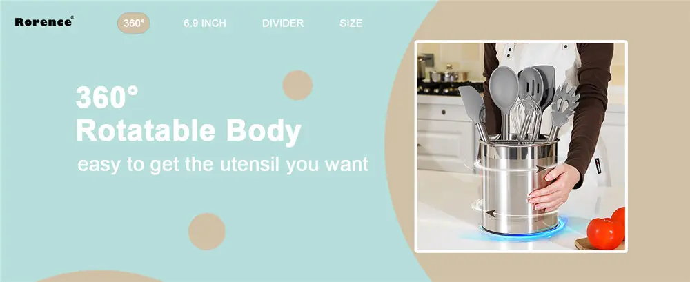 Stainless steel utensil holder