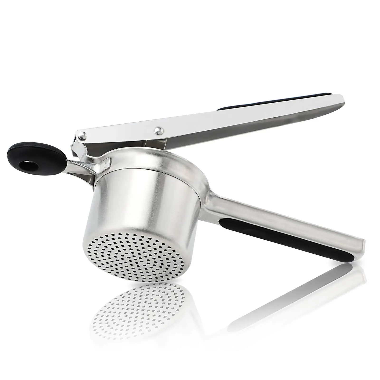 OEM Rorence Stainless Steel Potato Ricer with Silicone Grip Handles - Black Supplier, Suppliers