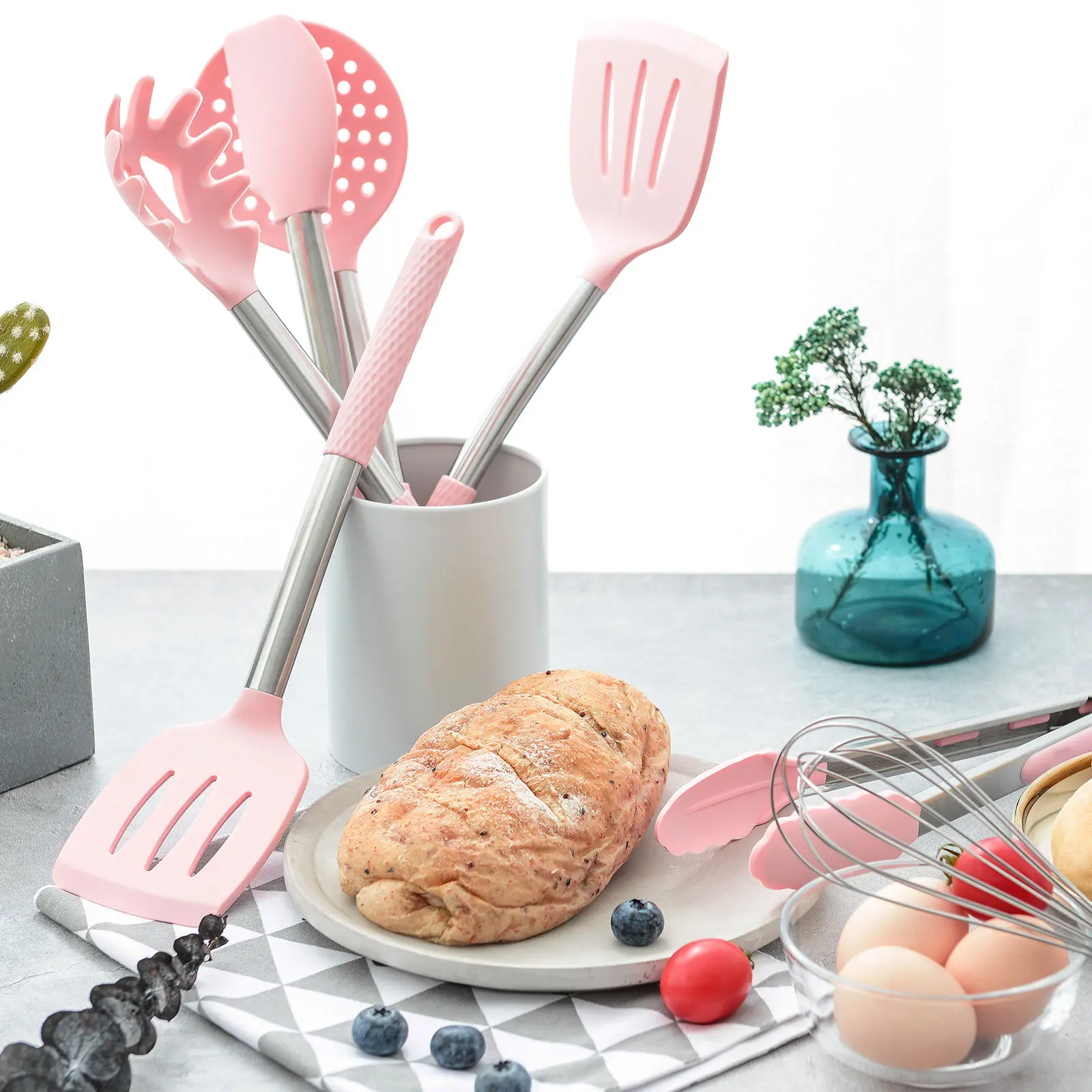 Wholesale Silicone Cooking Utensil Set Kitchen Utensils 12pcs Set Non-stick Heat Resistant Suppliers, Product