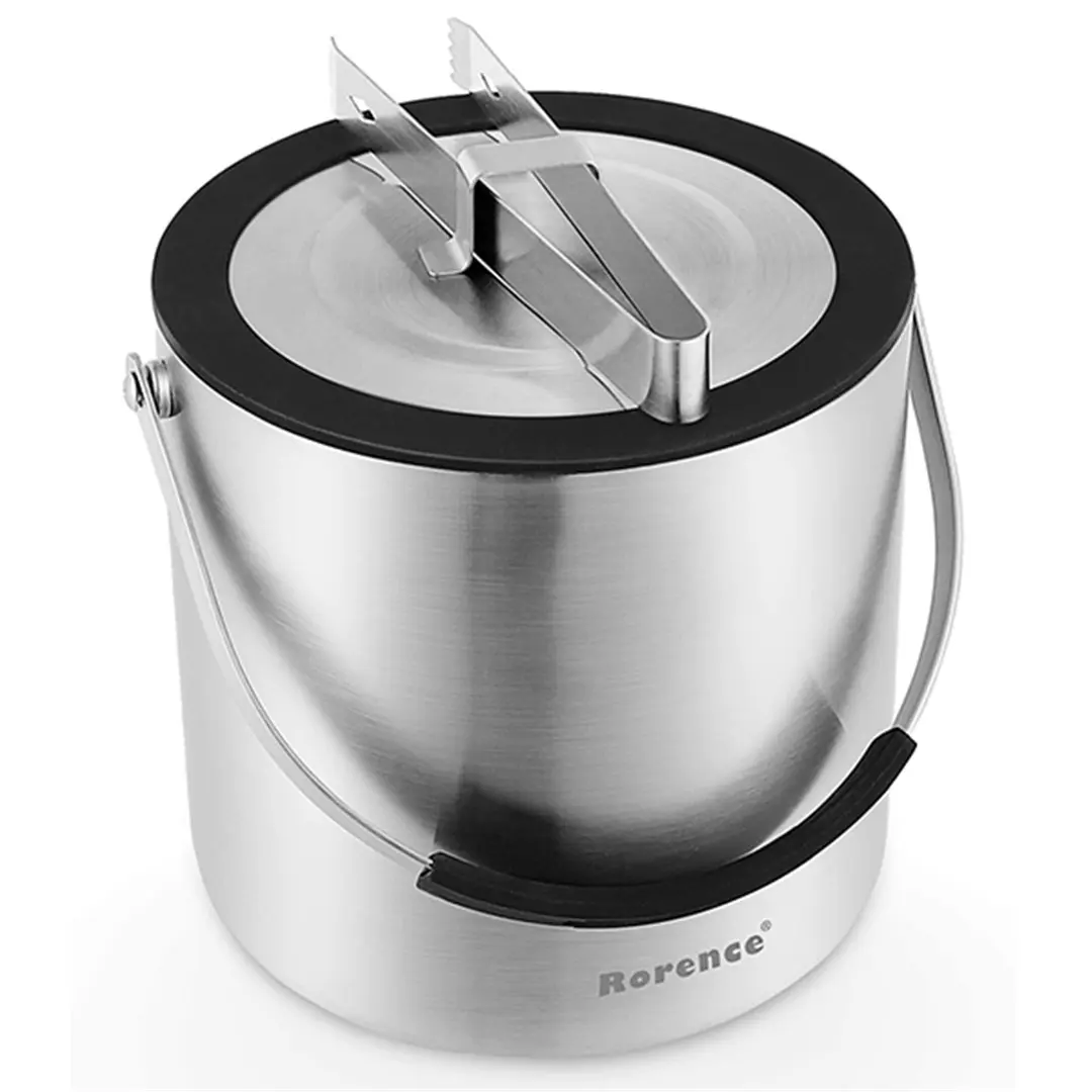 OEM Rorence Stainless Steel Ice Bucket: 3L Double-Walled, Insulated Champagne Bucket with Airtight Lid and Ice Tongs Suppliers, Product