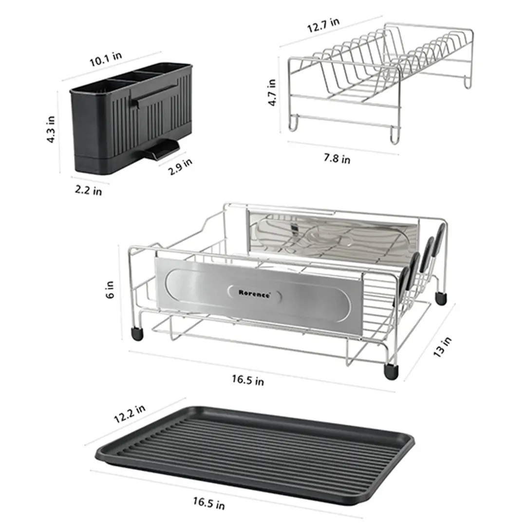 OEM Large Dish Drying Rack -2 Tier Multifunctional Dish Rack for Kitchen Counter Supplier, Product