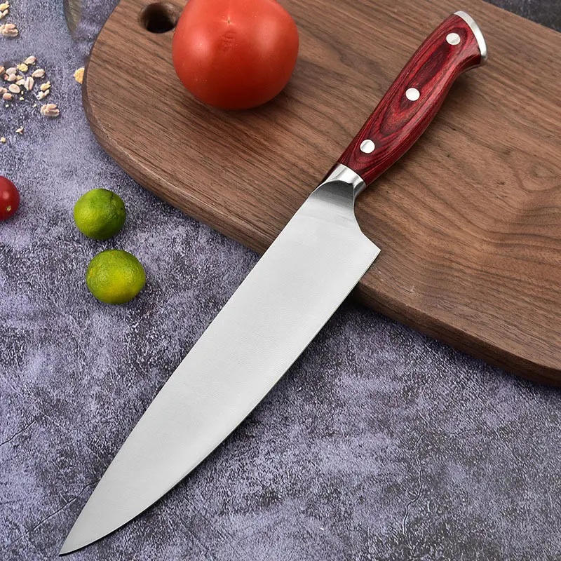 Wholesale 8 Inch Chef Knife Kitchen Cutting Sharp Stainless Steel Knives Set