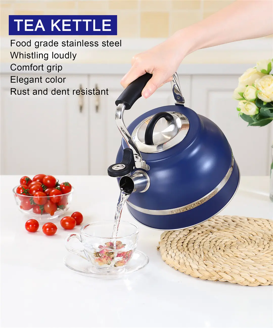 stainless steel tea pot that whistle